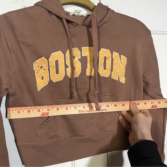 Tilly’s Full Tilt BOSTON Hoodie Brown Shrunken Size XS - Picture 6 of 7